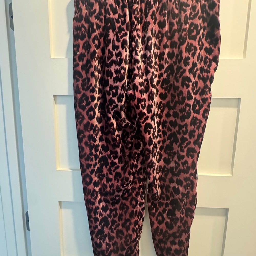 J. Crew Pull-On Easy Pant in Rose Leopard Velvet - Picture 5 of 6